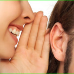 lady giving a referral as a secret