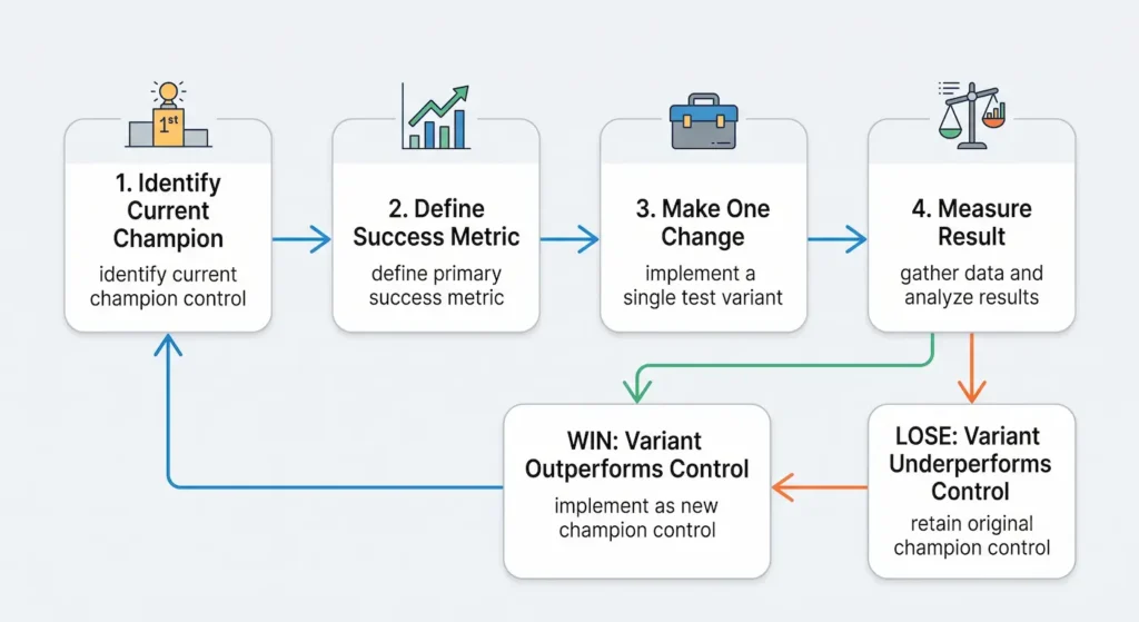 Winning control cycle diagram for professional services marketing